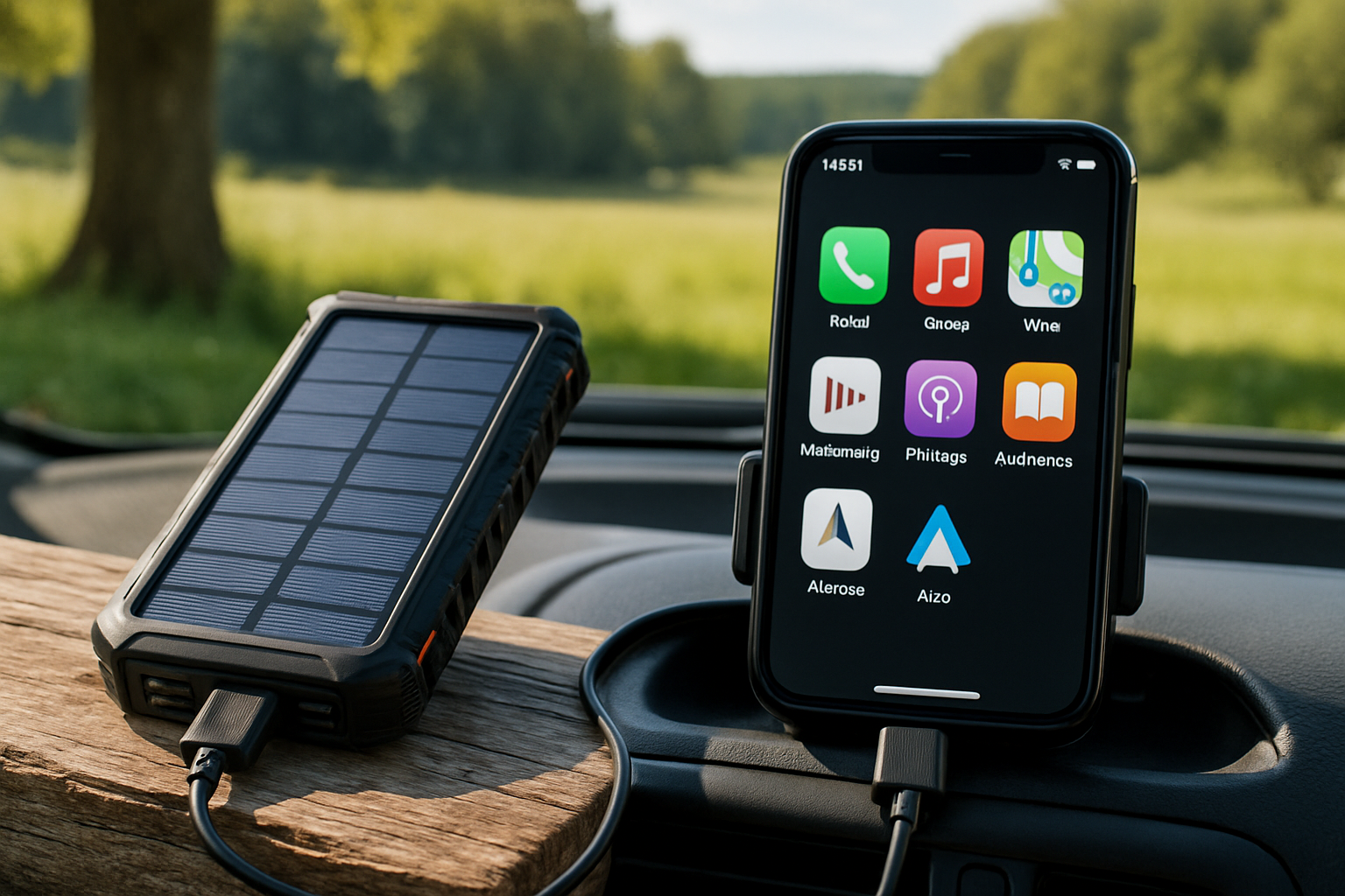 Solar powerbanks en carplay/android auto schermen: voordelen en gebruiktips